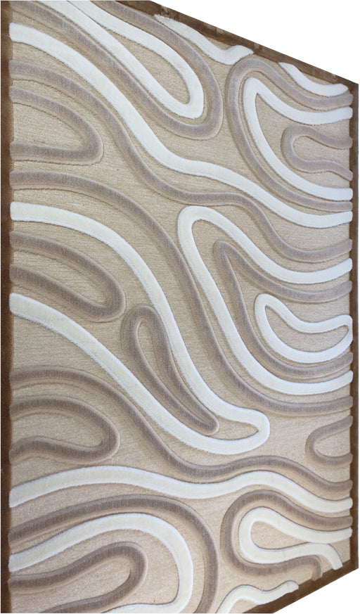 Hadise Modern and Contemporary Curved area Rug made in Turkey 2681