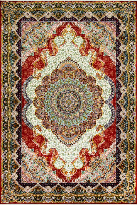 With NO FRINGES Persian Satrapy with 1 million knots sqm 1st grade design 2960 Red