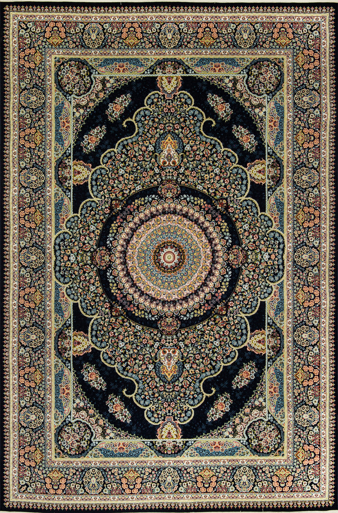 With NO FRINGES Gorgeous  Persian Satrapy with 1.44 million knots sqm 1st Grade design 3969 Navy