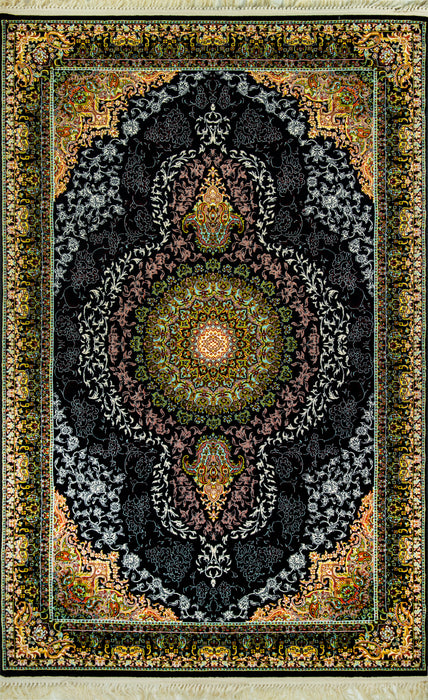 Shahkar 3997 Black , Durable Persian Rug Good Density impressive colours