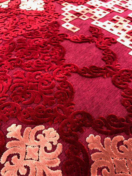 Isfahan 464RA Bordo A silk modern design rug with traditional know how