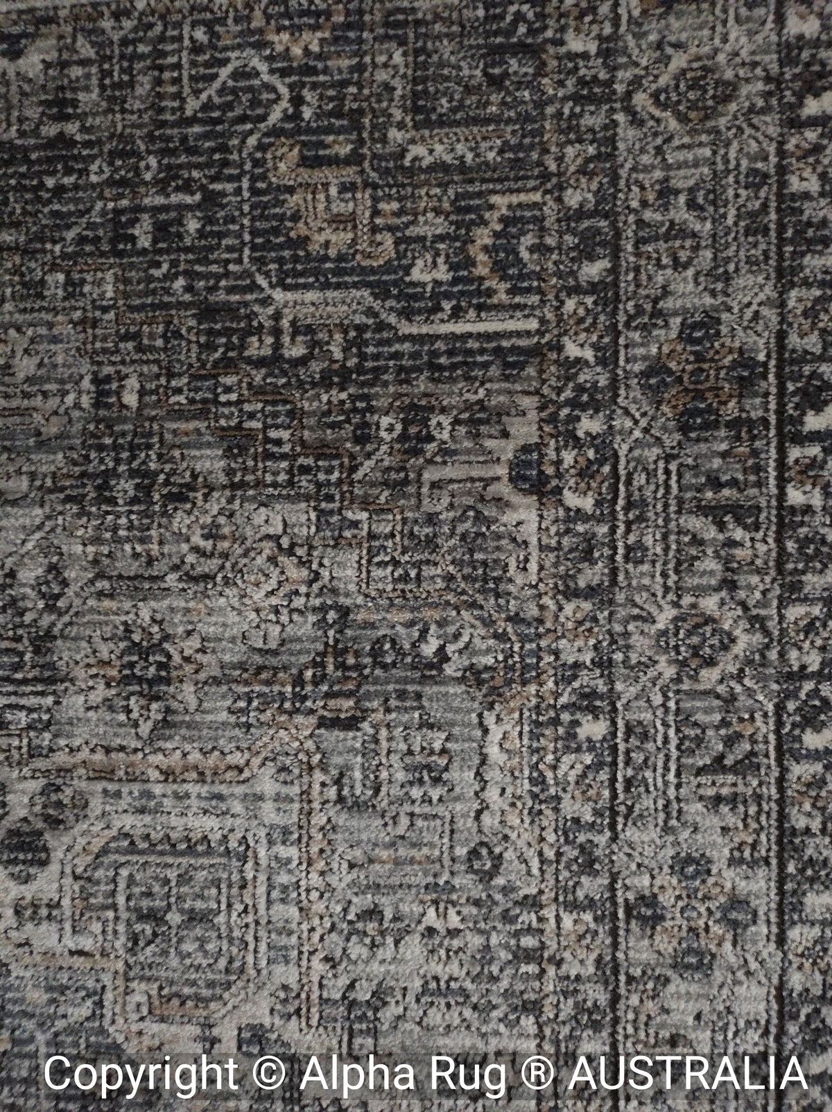 880 Oregon Quality, Grey, Durable Modern Polypropylene Rug — Alpha rug